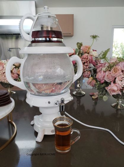 Shop RAYA Glass Electric Tea Maker, Large Glass Persian Electric Samovar