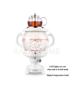 RAYA Glass Tea Maker & Samovar, White